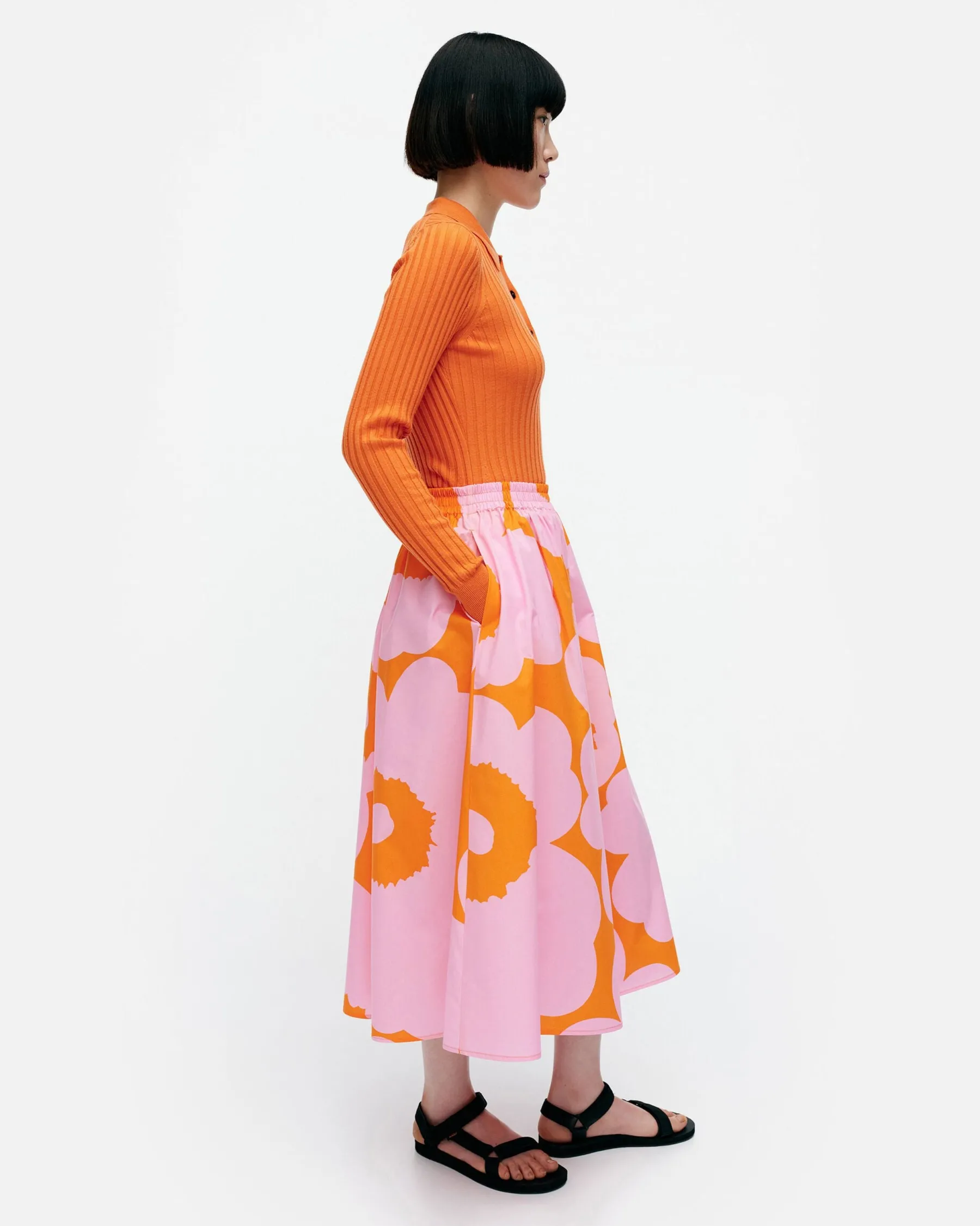 Hameet^Marimekko Garrel Unikko Puuvillapopliinihame