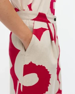 Housut^Marimekko Hyu00F6Ky Unikko Puuvillapellavashortsit