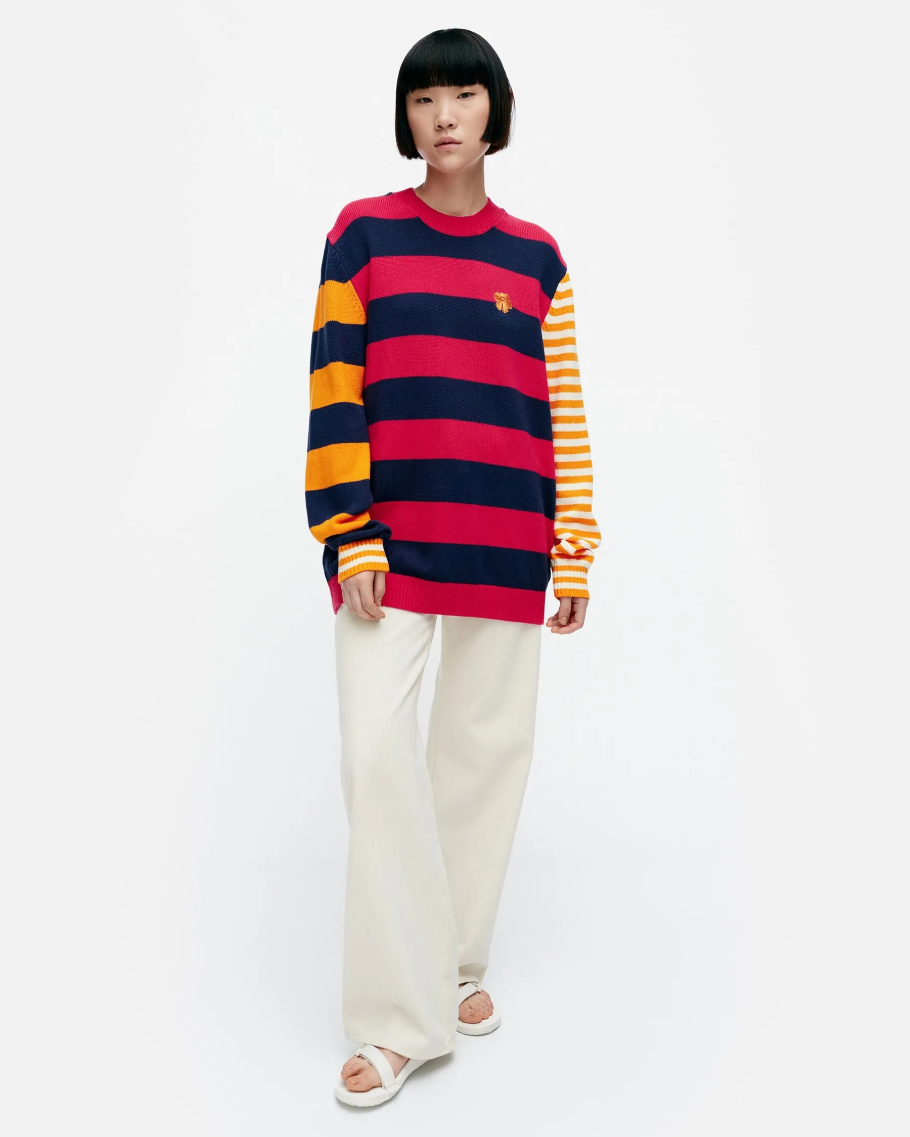 Neuleet^Marimekko Kioski Kesu00E4Koju Maalis Patja Puuvillaneulepaita