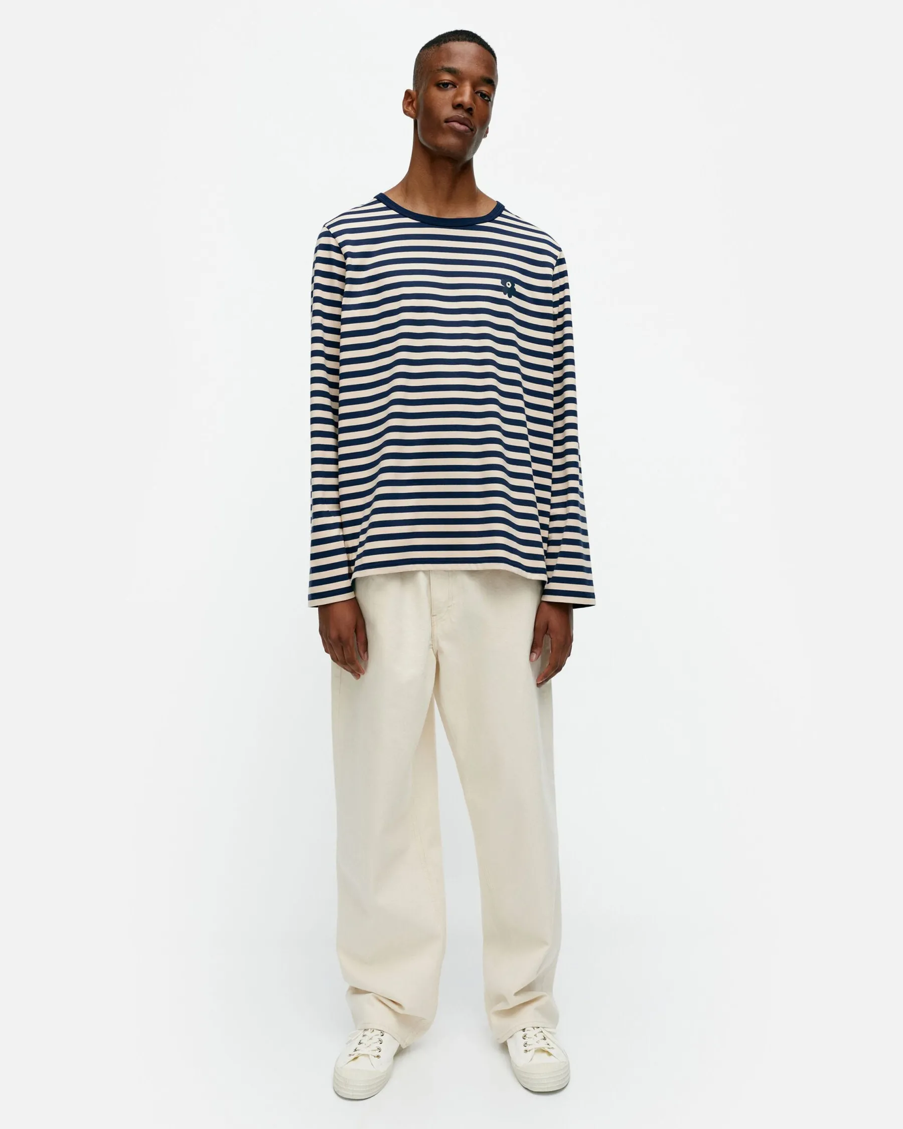 Paidat Ja Tunikat^Marimekko Kioski Tasaraita Men Longsleeve Trikoopaita