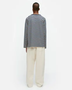 Unisex^Marimekko Kioski Tasaraita Men Longsleeve Trikoopaita