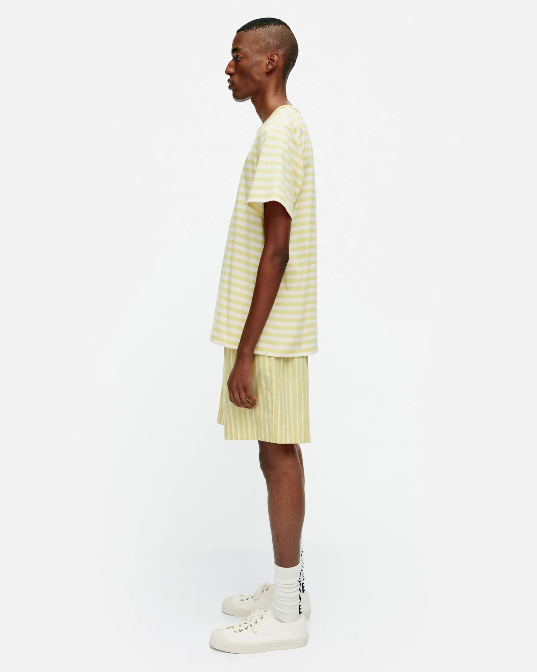 Unisex^Marimekko Kioski Tasaraita Men Shortsleeve T-Paita