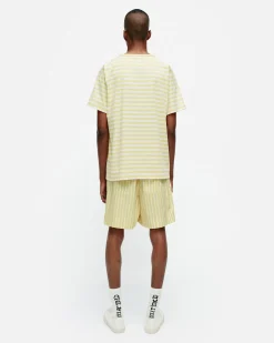 Unisex^Marimekko Kioski Tasaraita Men Shortsleeve T-Paita