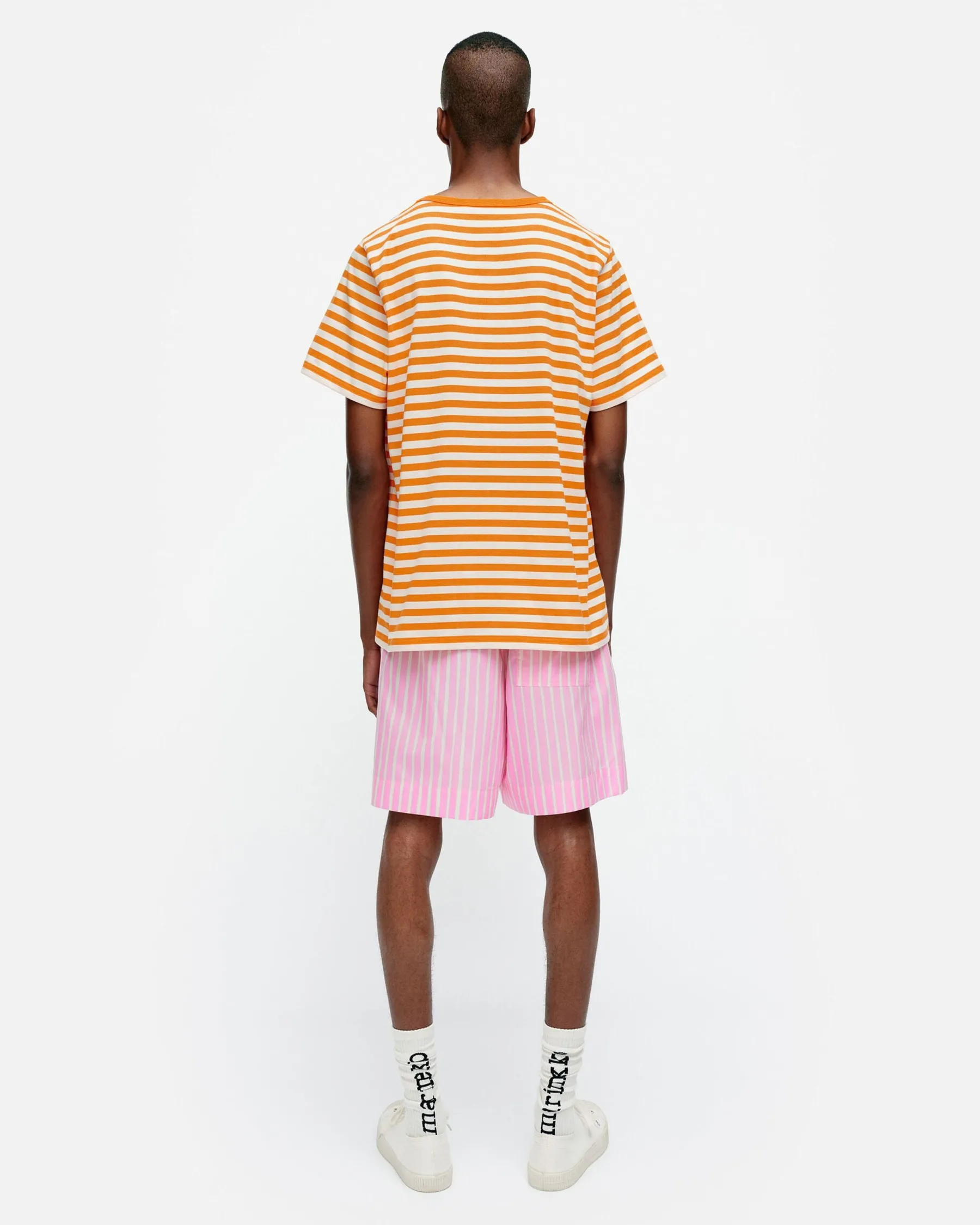 Unisex^Marimekko Kioski Tasaraita Men Shortsleeve T-Paita