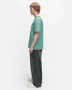 Paidat Ja Tunikat^Marimekko Kioski Tasaraita Menu00B4S Shortsleeve T-Paita