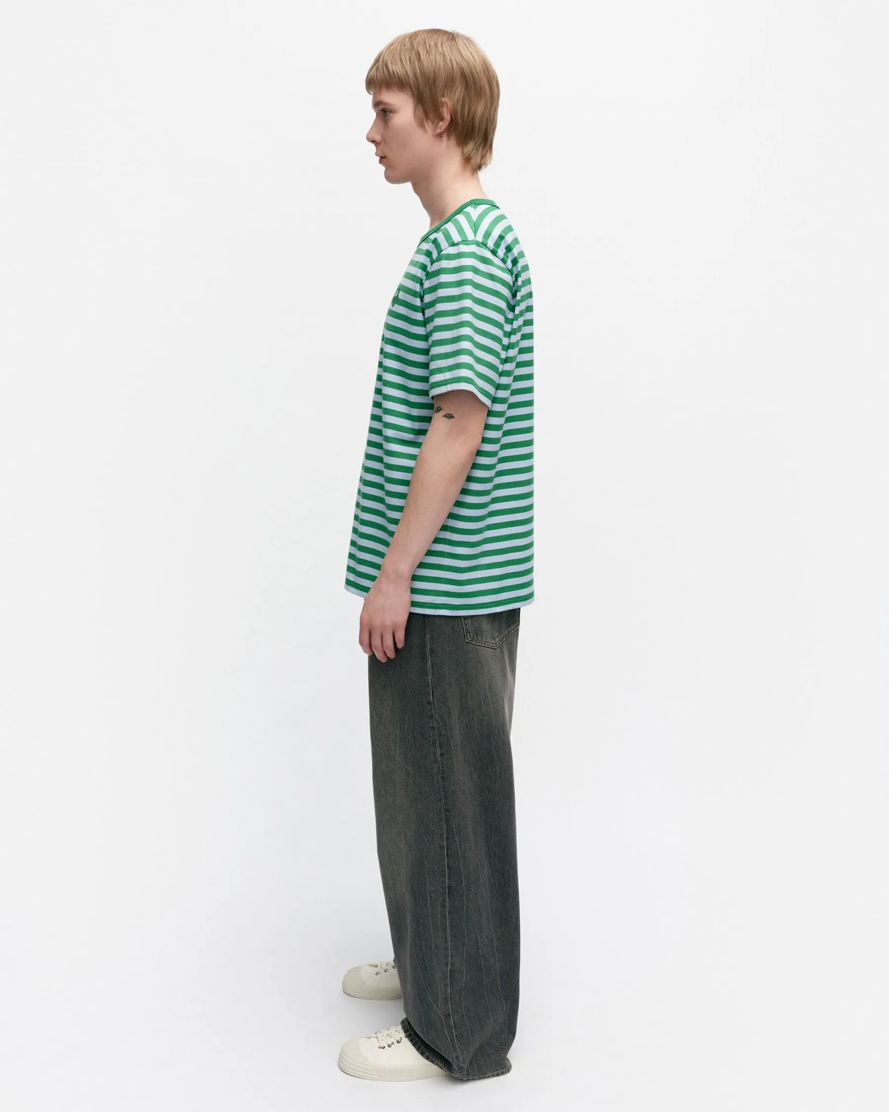 Paidat Ja Tunikat^Marimekko Kioski Tasaraita Menu00B4S Shortsleeve T-Paita