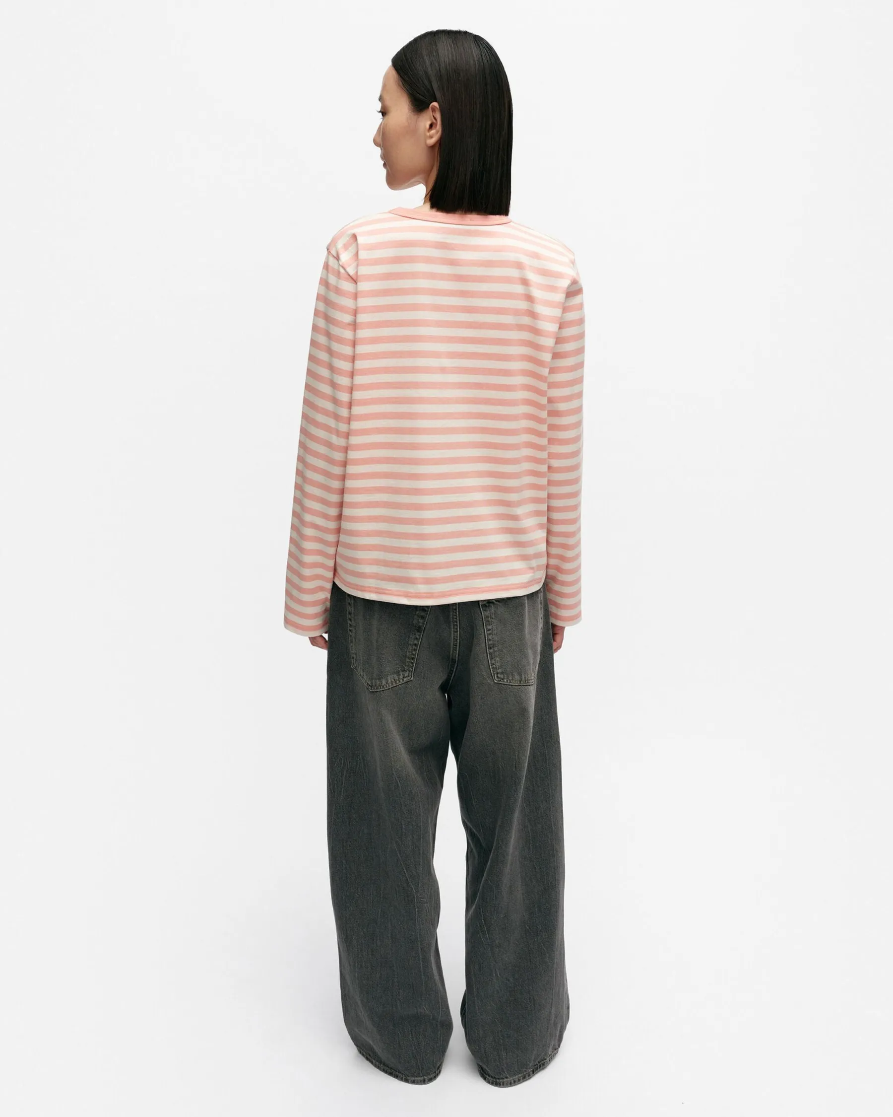 Paidat Ja Tunikat^Marimekko Kioski Tasaraita Relaxed Longsleeve Trikoopaita