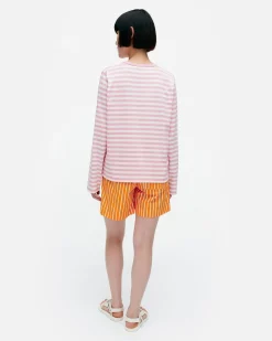 Paidat Ja Tunikat^Marimekko Kioski Tasaraita Relaxed Longsleeve Trikoopaita