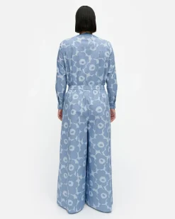 Housut^Marimekko Kohti Unikko Puuvillapopliinihousut