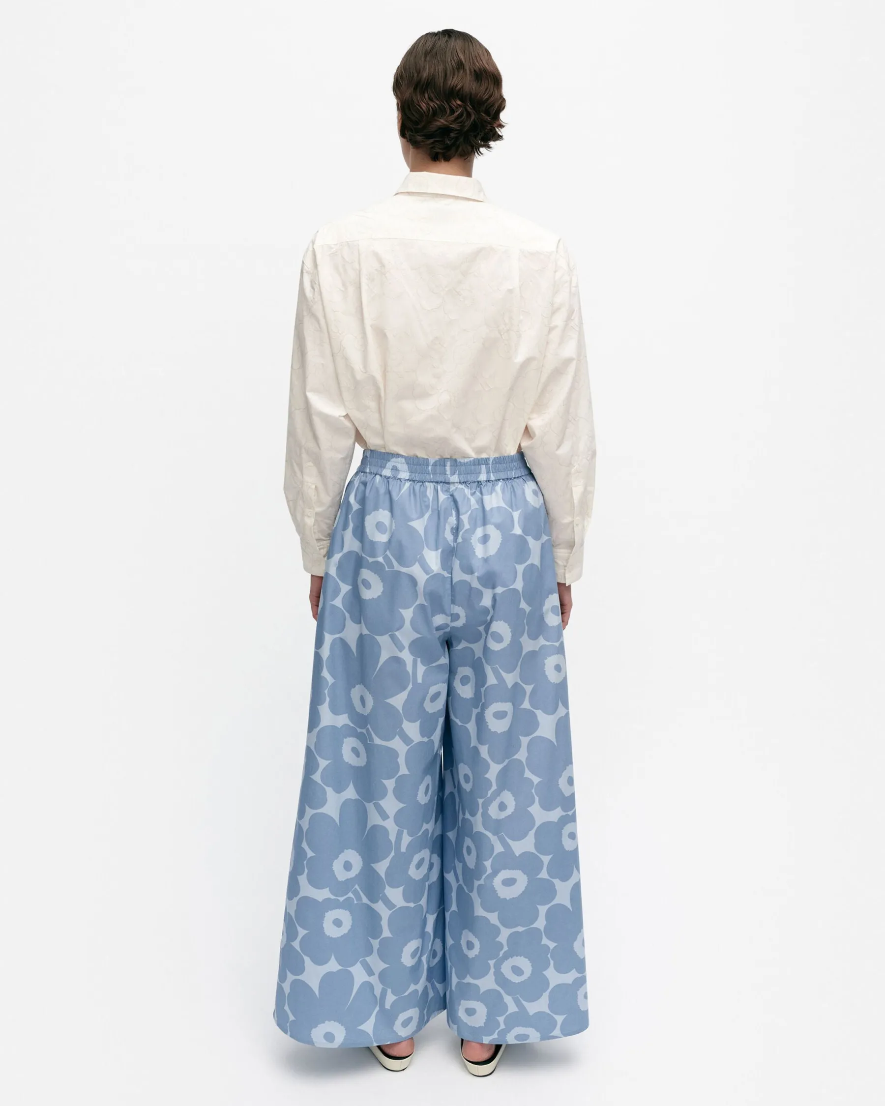 Housut^Marimekko Kohti Unikko Puuvillapopliinihousut