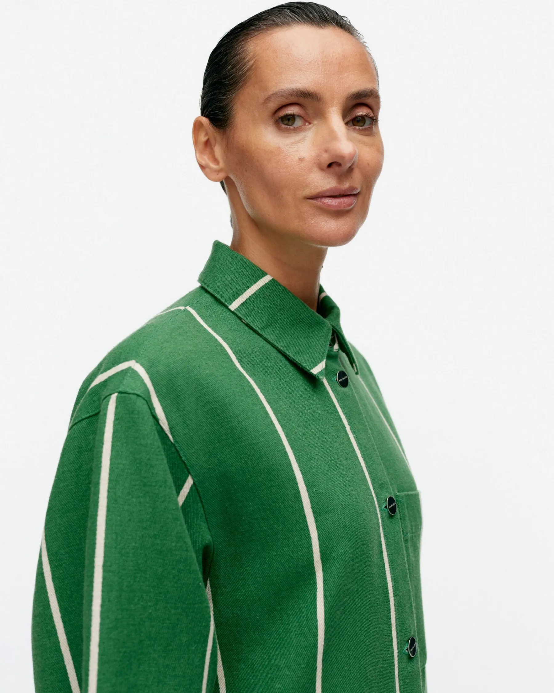 Takit Ja Jakut^Marimekko Kulmat Vesi Puuvillapellavapaitatakki