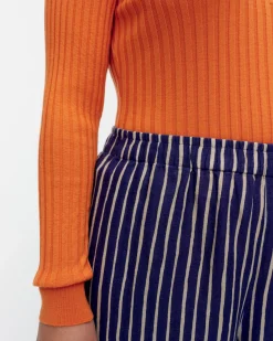 Housut^Marimekko Merivirta Piccolo Pellavahousut