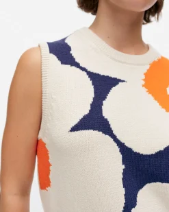 Neuleet^Marimekko Pioneeri Unikko Puuvillaneuleliivi