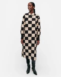 Mekot^Marimekko Rasteri Kukko Ja Kana Puuvillapellavamekko