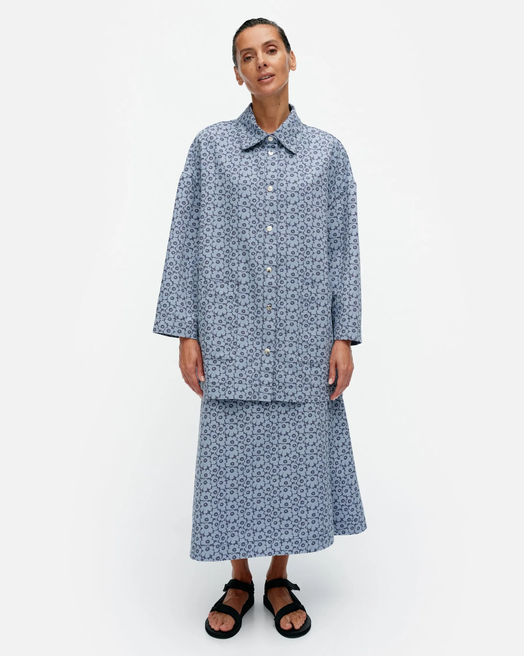 Takit Ja Jakut^Marimekko Sumu Unikko Puuvillapaitatakki