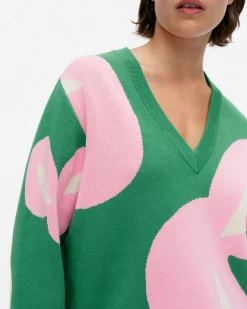 Unisex^Marimekko Viuhko Poiminto Puuvillaneulepusero